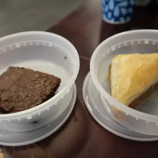 Chocolate Brownie and Baklawa