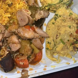 a plate of food on a table