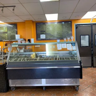 a deli counter in a restaurant