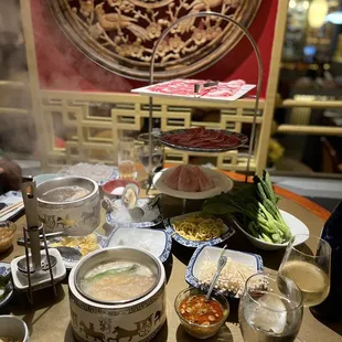 Royal Hot Pot (1 Mushroom Broth and 1 Pork broth)