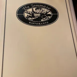 a menu for a restaurant