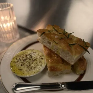 Warm Rosemary Focaccia with Taleggio Butter