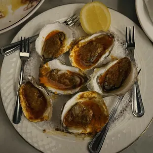 Roasted oysters