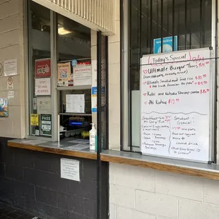 a view of the outside of a restaurant