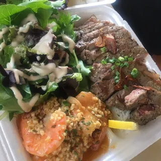 Steak and Garlic Shrimp
