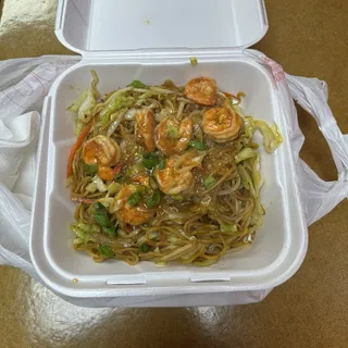 56. Fried Noodles with Garlic Shrimp