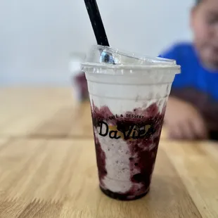 Blueberry Cheese Foam Frappe*