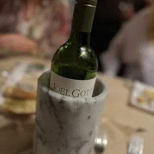 a bottle of wine