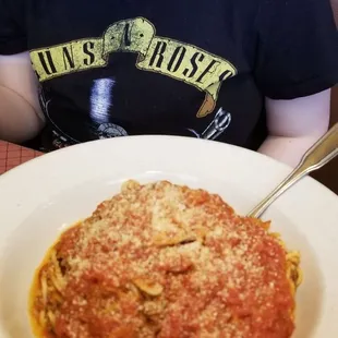 Lunch spaghetti. More than enough for lunch.