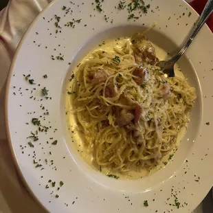 Angel Hair Pasta Carbonara