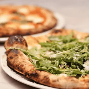 Arugula with Alfredo Pizza