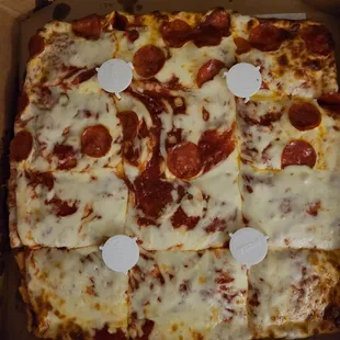 The Sicilian. Easily feeds 5 to 6 people. Great the next day. I  Through it in the air fryer, super crispy crust. Awesome.