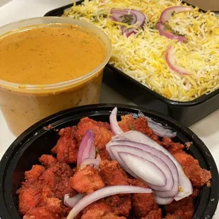Chicken 65, Chicken Tikka Masala, chicken biriyani