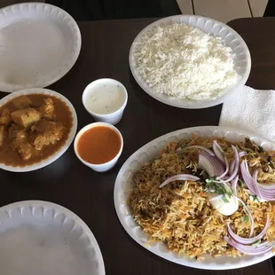 Chicken Vindaloo and Chicken Dum Biryani