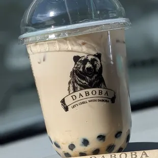 Japanese Roasted Milk Tea with boba