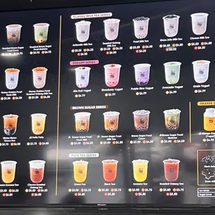 Drink menu