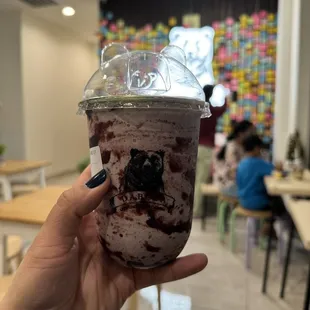 Purple rice yogurt