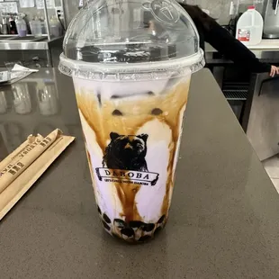 Taro brown sugar milk tea