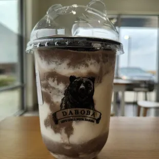 Oreo shake with cheese foam