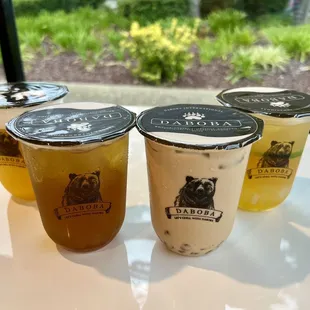 Left to right: Mango Frappe (My Fave), Wintermelon Green Tea, Authentic Milk Tea, Kumquat Lemon Seasons Tea