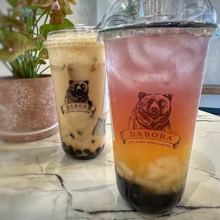 Strawberry Green Milk Tea