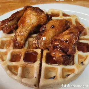 waffles, food