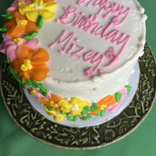 a birthday cake on a plate