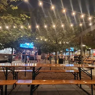 Indoor-ish patio seating