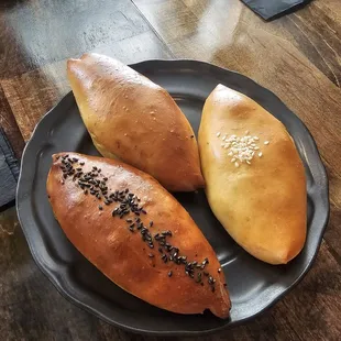 Piroshki (beef, mushroom, and cabbage &amp; egg)