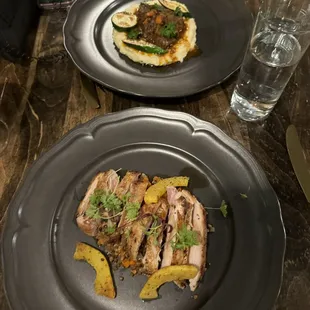 Beef goulash &amp; garlic chicken thighs