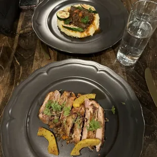 Beef goulash and garlic chicken thighs. And cocktails!