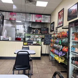 Inside of the deli