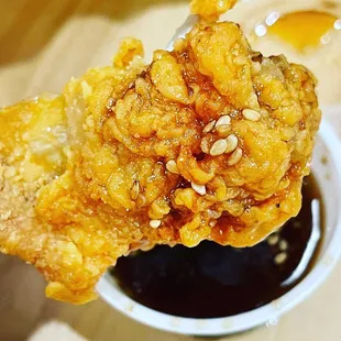 7/2022 dipped in soy garlic sauce