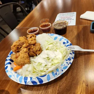 Chicken plate $14.99, added a second sauce for $2.00