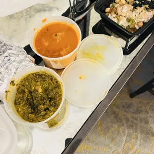 Palak Paneer and Chicken Tikka Masala