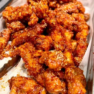 Sweet &amp; Spicy wings - my favorite here!