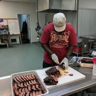 Dada prepping for delivery