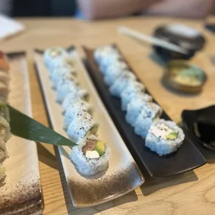 Philadelphia Roll and California Roll