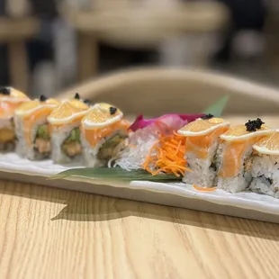 sushi on a plate