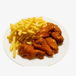 Chicken wings w fries