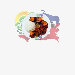 White rice with oxtail