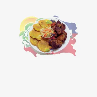 Fried Pork ,plaintain ,pikliz