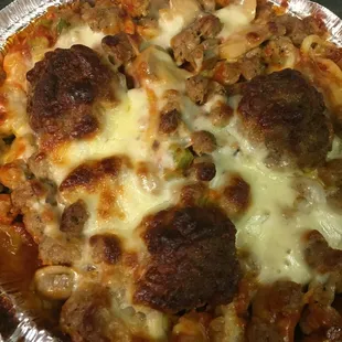 Spaghetti and meatballs