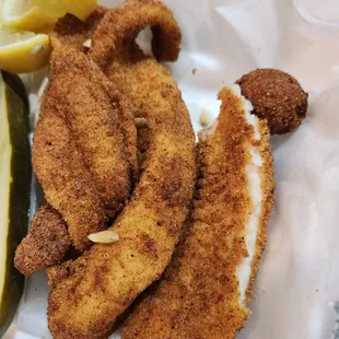 Fried catfish dinner