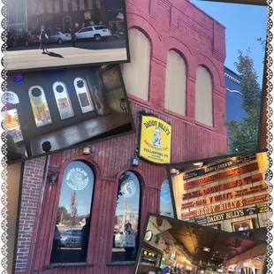 Collection of images at the restaurant.