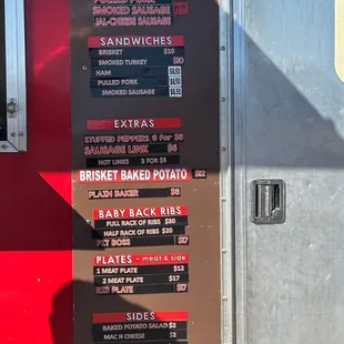 Menu and prices as of January 17, 2024