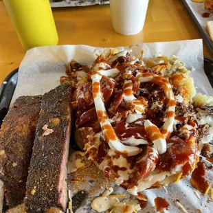 Big Daddy Baked Potato and 2 Ribs