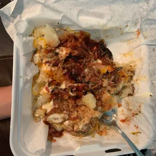 Loaded potato w/ one meat (pulled pork)