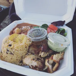 Arroz con gandules plate