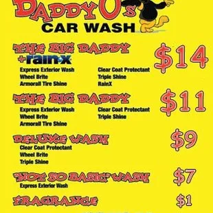 Menu and prices